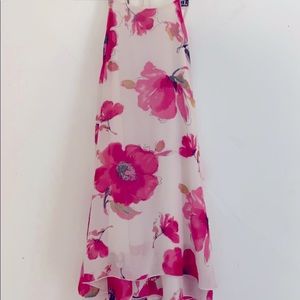 Pink and White Floral Dress